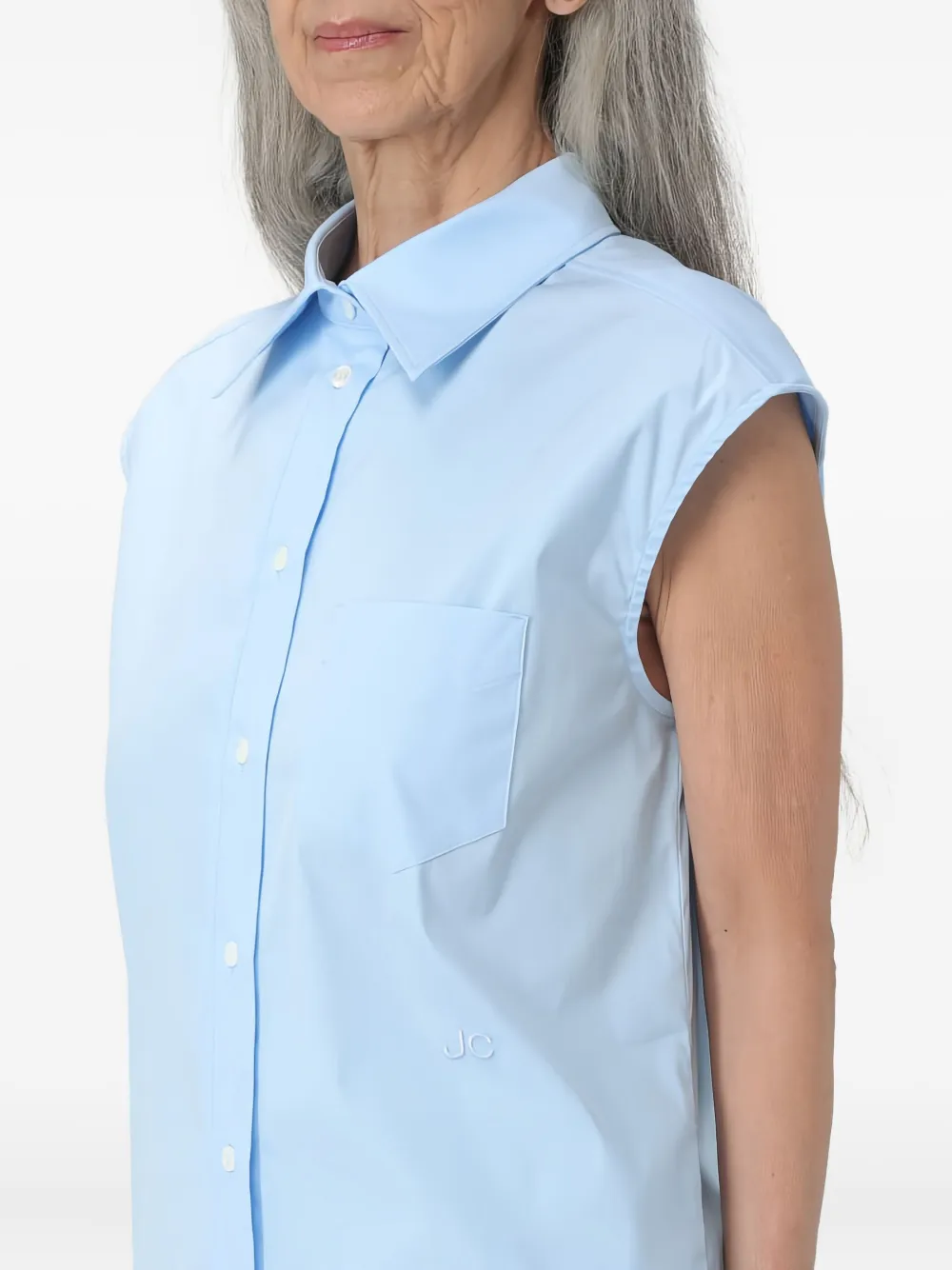 Jacob Cohën Mouwloos blouse Blauw