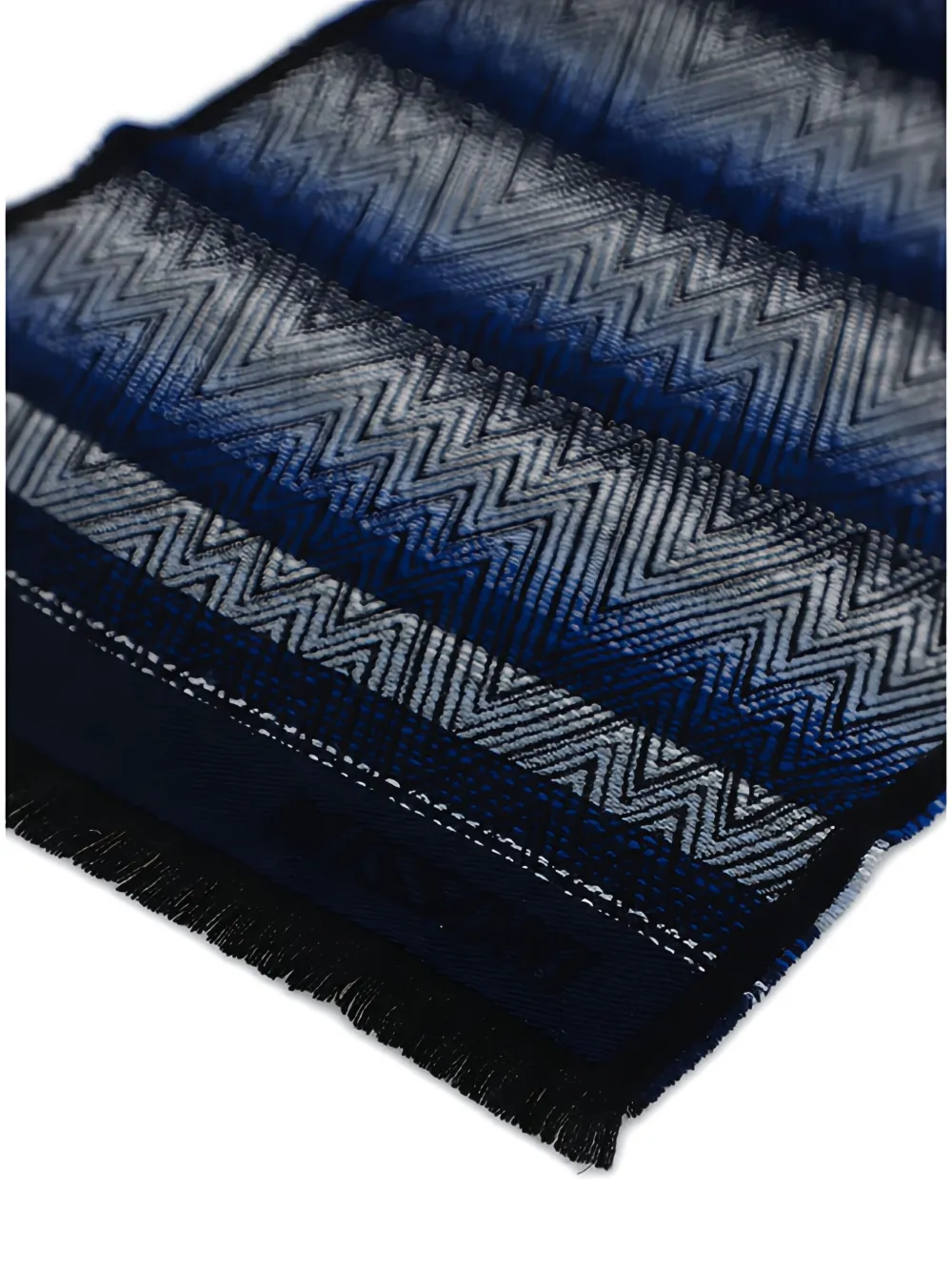 Missoni chevron-pattern scarf - Blauw