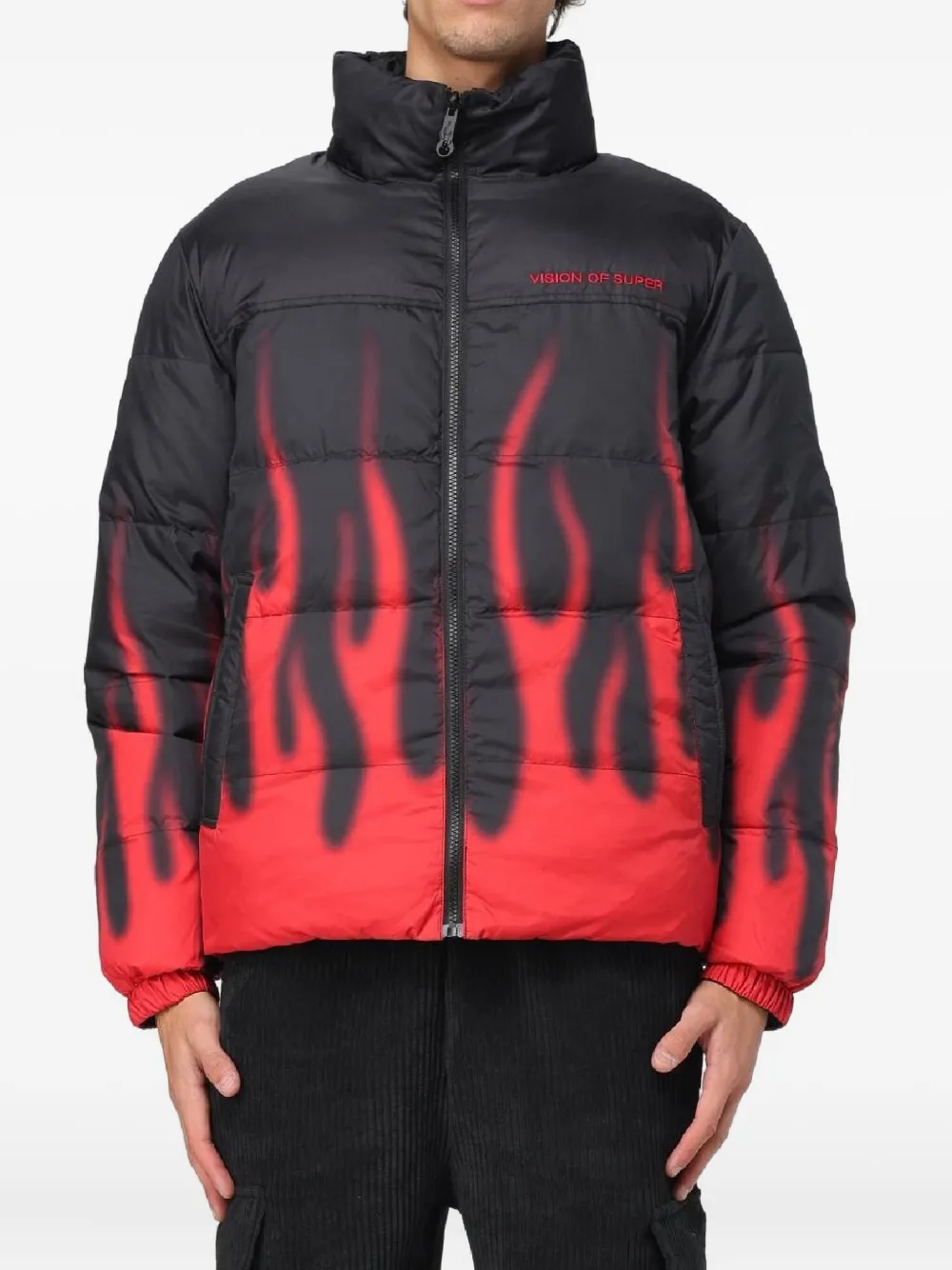 Vision Of Super flame-print puffer jacket | Padded & Down Jackets | Image 2