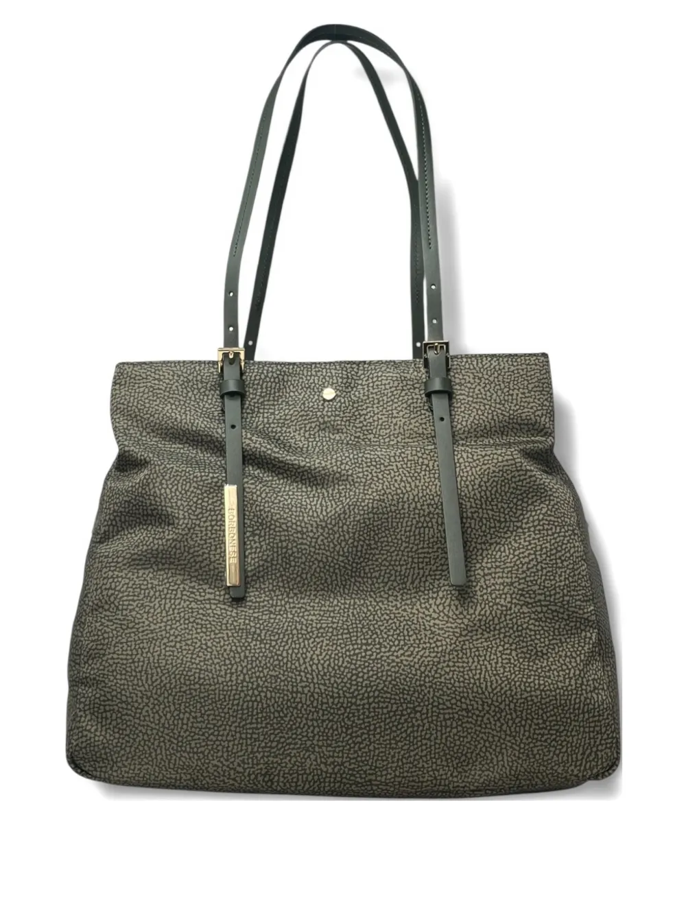 Borbonese Abstract-print Tote Bag In Green