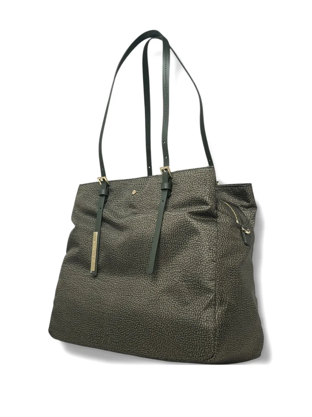 Borbonese Abstract-print Tote Bag In Green