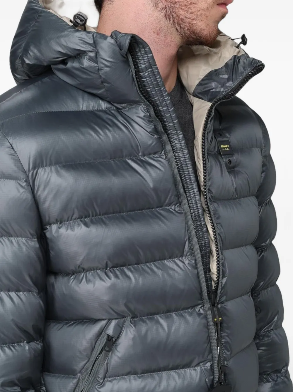 Blauer Adams Hooded Jacket In Blue
