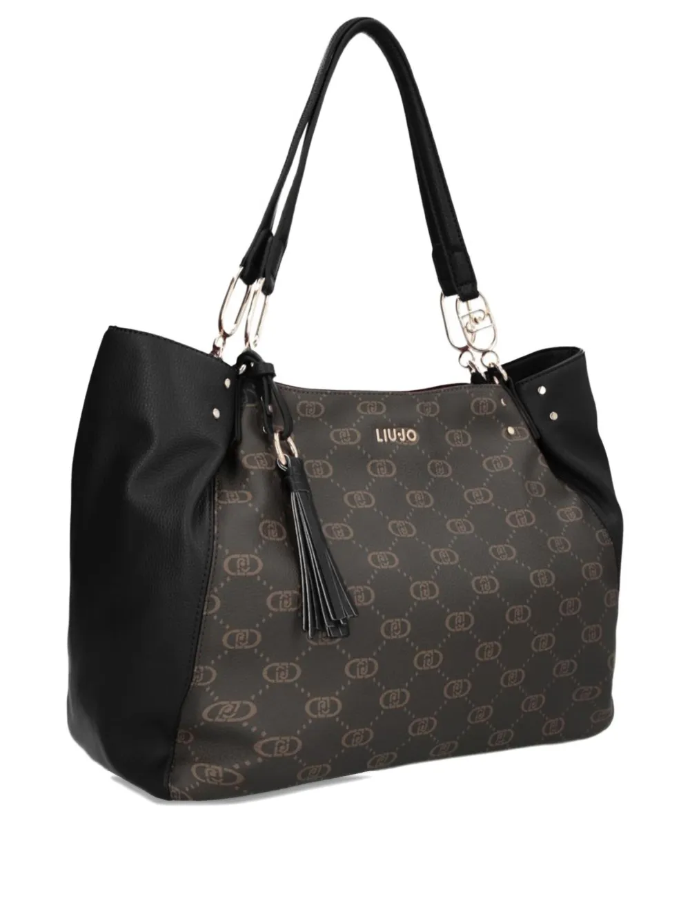 Liu •jo Medium Monogram-pattern Tote Bag In Black