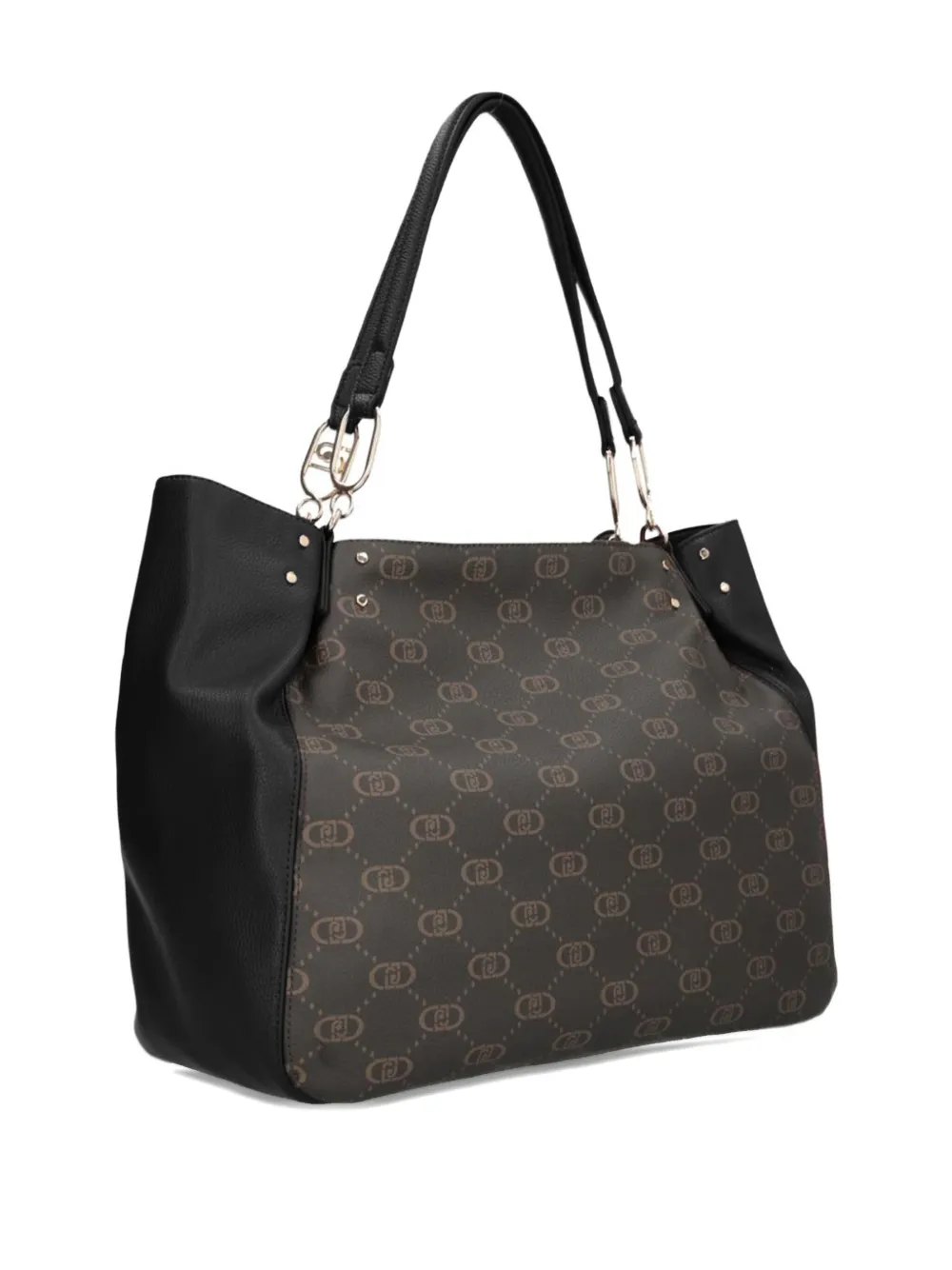 Liu •jo Medium Monogram-pattern Tote Bag In Black