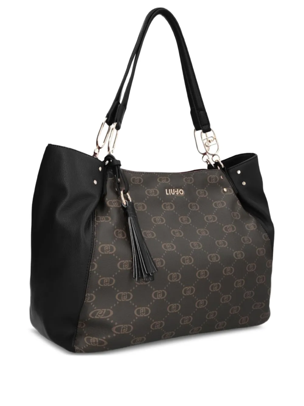 LIU JO medium monogram-pattern tote bag | Black | Image 1