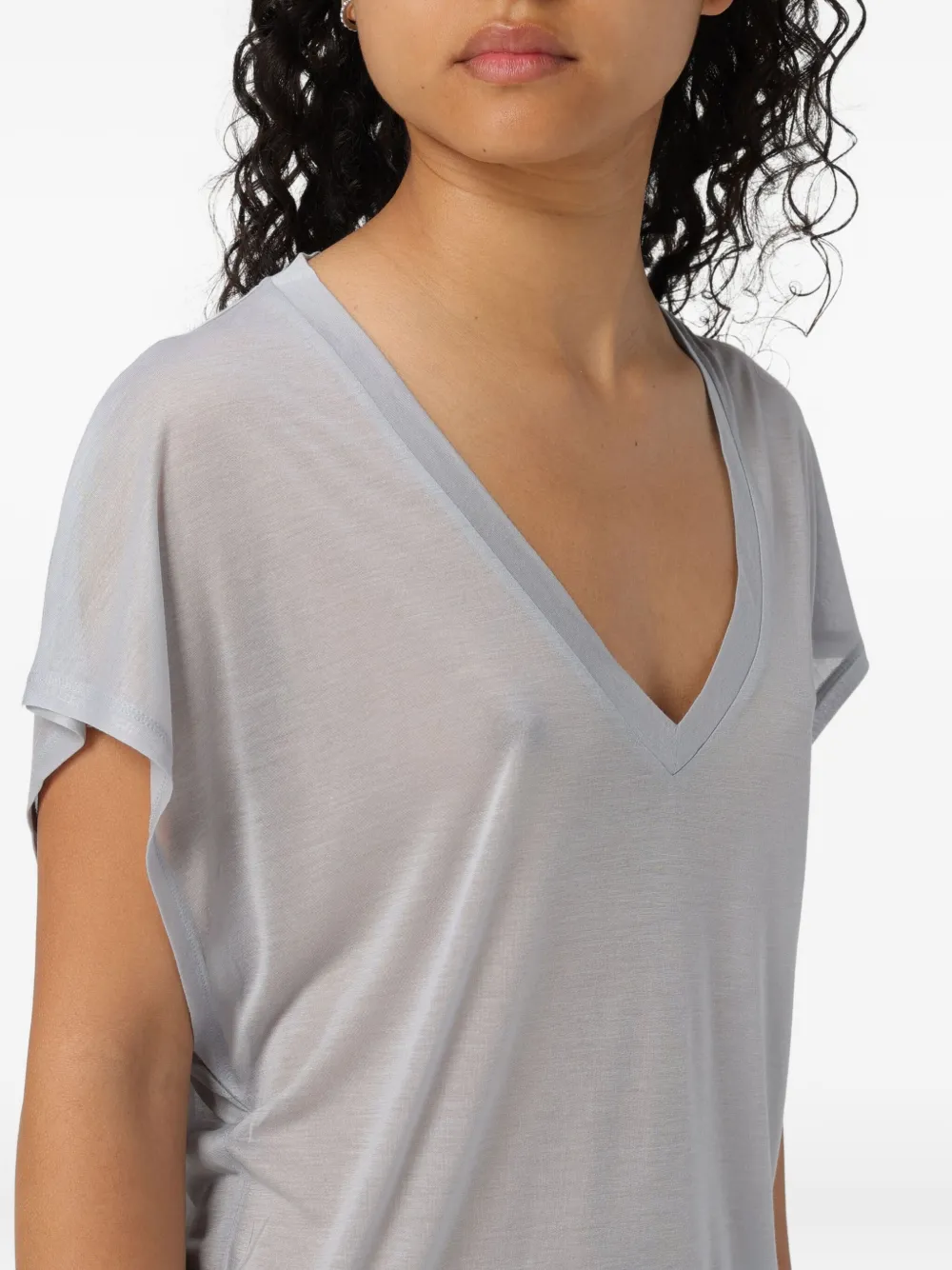 DONDUP T-shirt met V-hals Blauw