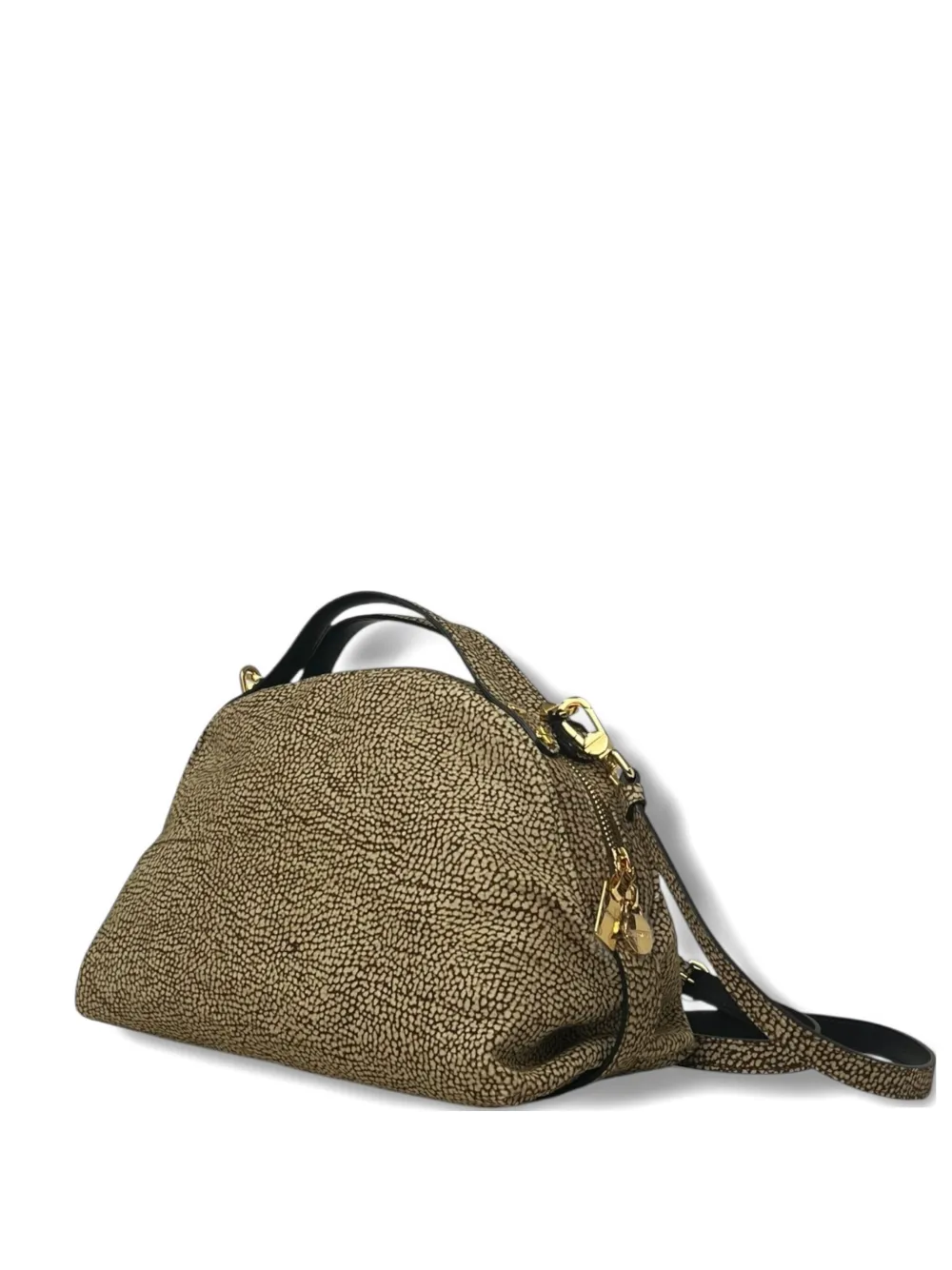 Borbonese Small Suede Tote Bag In Brown