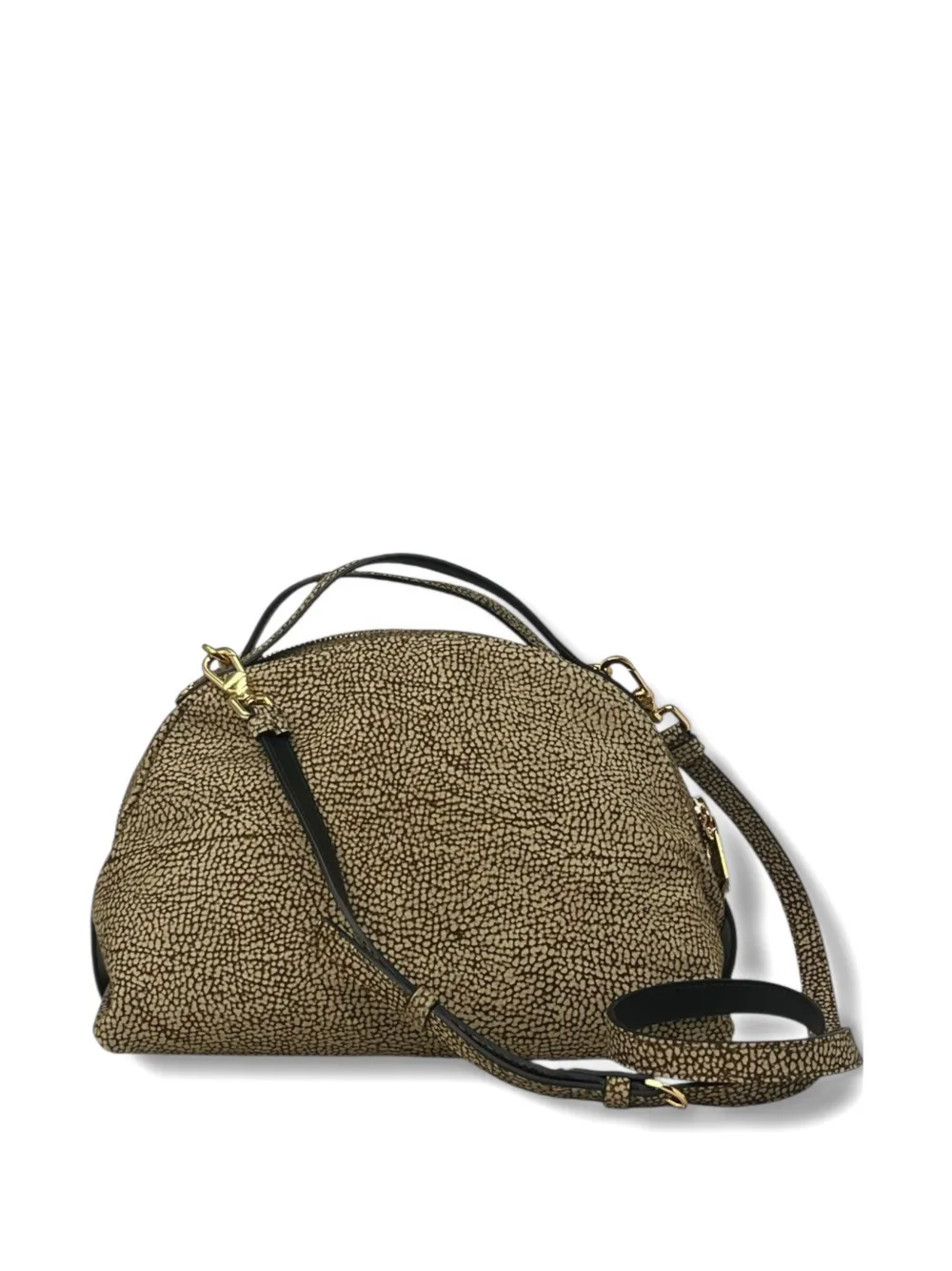 Borbonese Small Suede Tote Bag In Brown