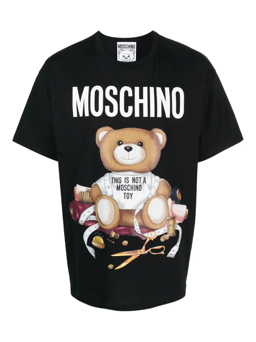 MOSCHINO JEANS T-shirt met grafische teddybeerprint Zwart