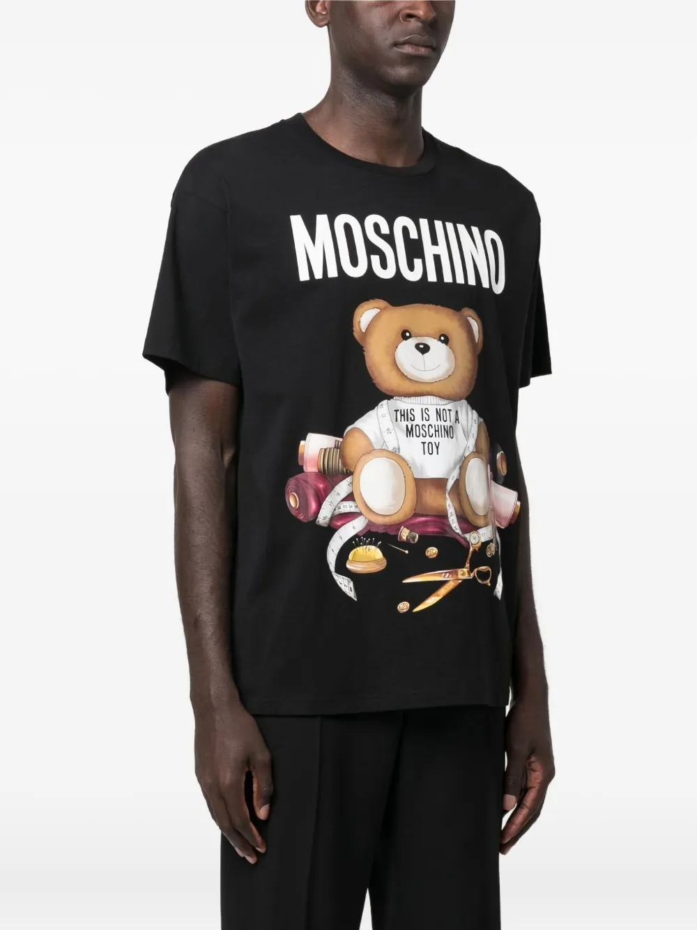 MOSCHINO JEANS T-shirt met grafische teddybeerprint Zwart