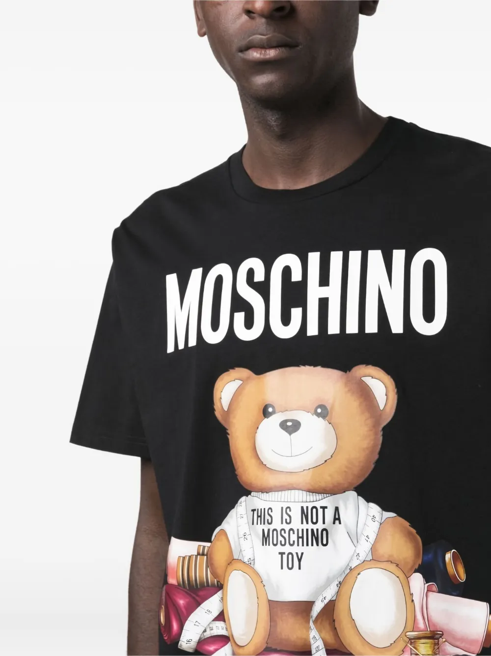MOSCHINO JEANS T-shirt met grafische teddybeerprint Zwart
