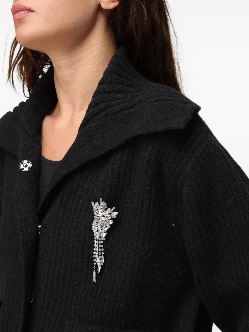 LIU JO Geribbeld vest Zwart