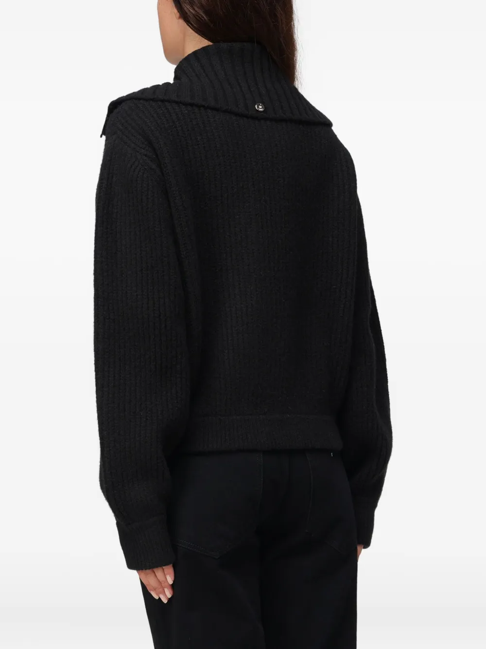 LIU JO Geribbeld vest Zwart