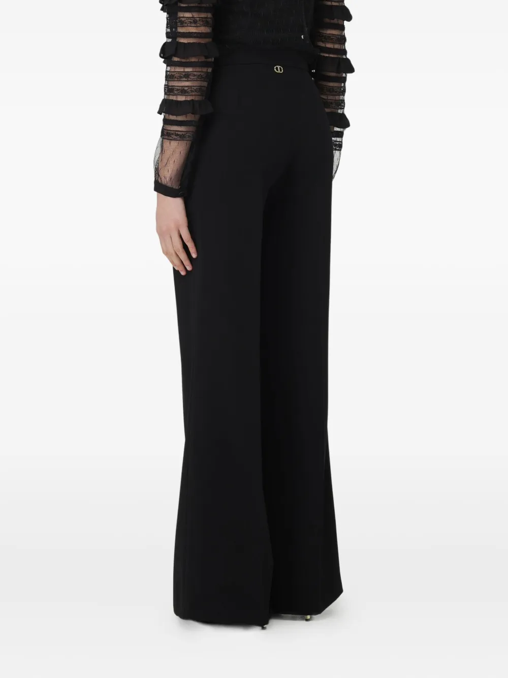 TWINSET logo-plaque trousers | Flared & Bell-Bottom Pants | Image 2