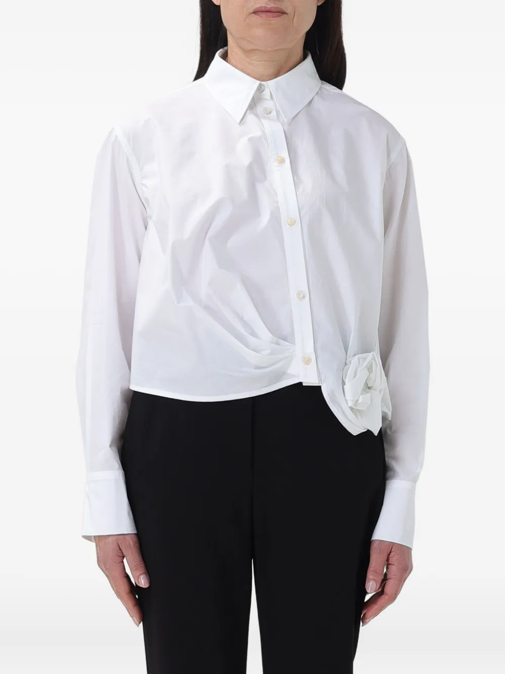 MALIPARMI sculpted-flower shirt | White | Image 1