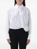 MALIPARMI sculpted-flower shirt - White