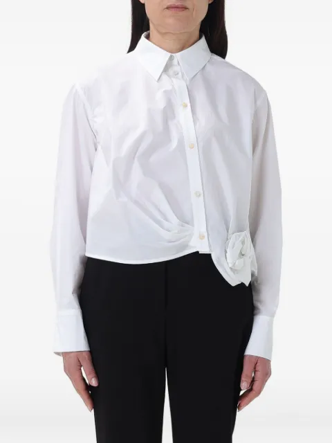 MALIPARMI sculpted-flower shirt