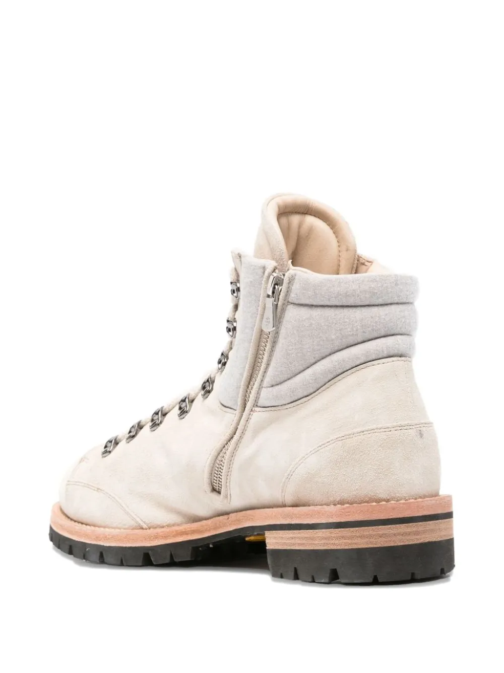 Eleventy Suede Lace-up Boots In Neutral