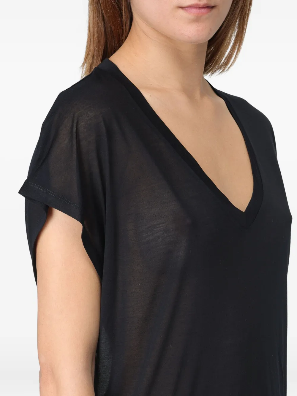 DONDUP T-shirt met V-hals Zwart