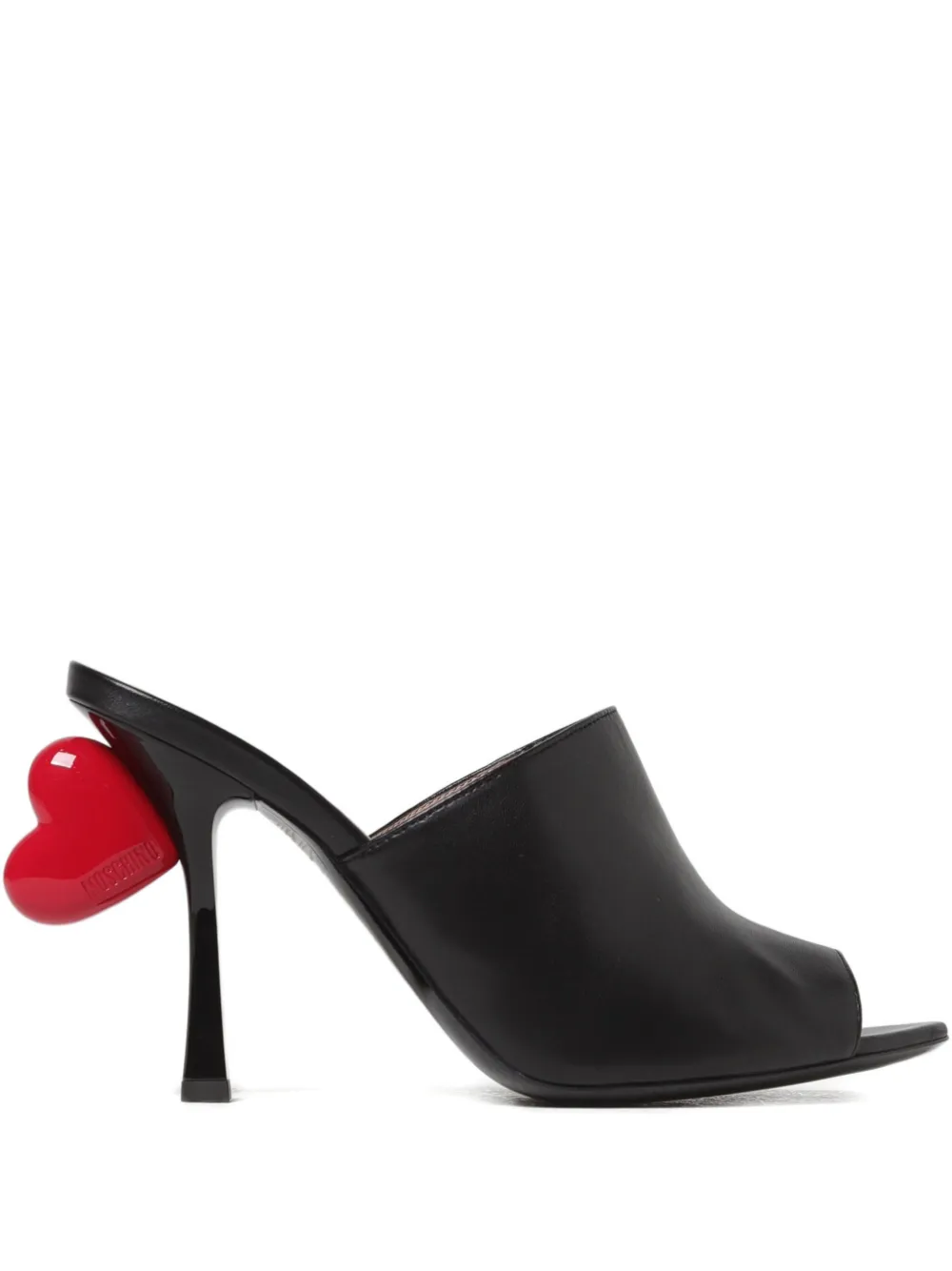 Moschino Sandalen met hartdetail en hoge hak Zwart