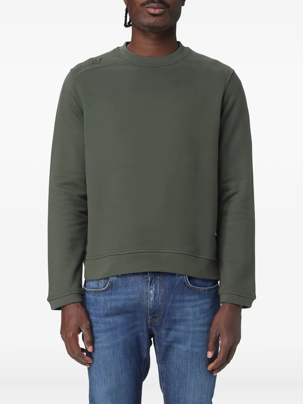 K-way Perruel Embossed-logo Sweatshirt In Green
