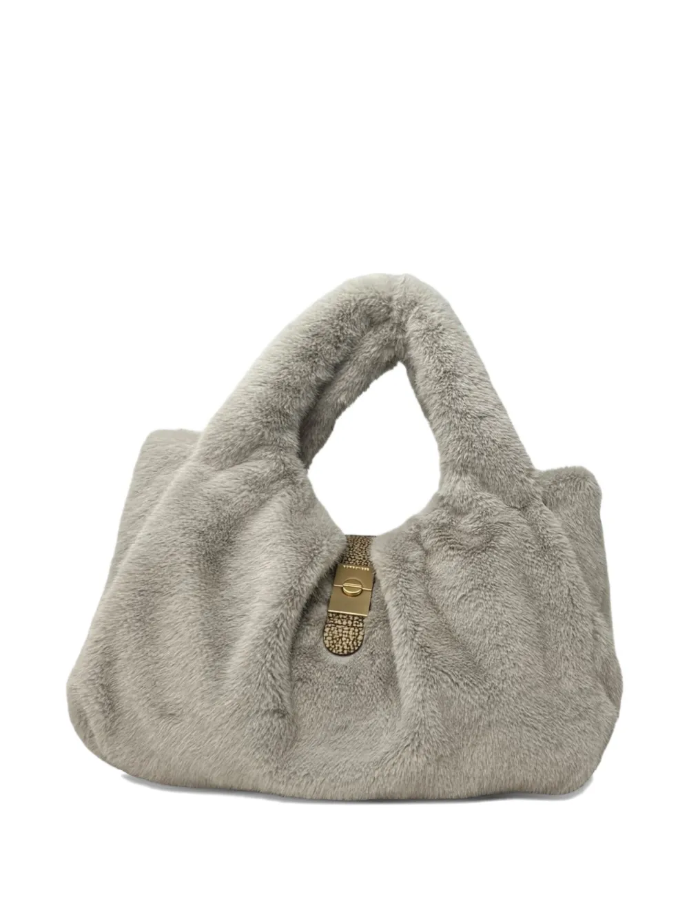 Borbonese Medium Cortina Shoulder Bag In Gray
