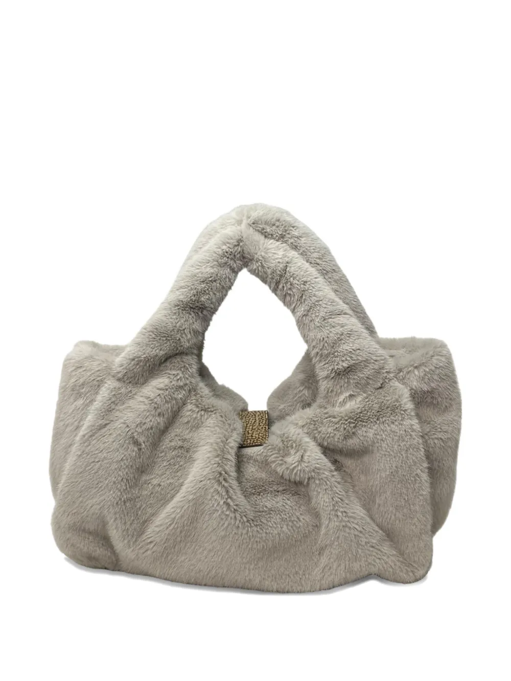 Borbonese Medium Cortina Shoulder Bag In Gray