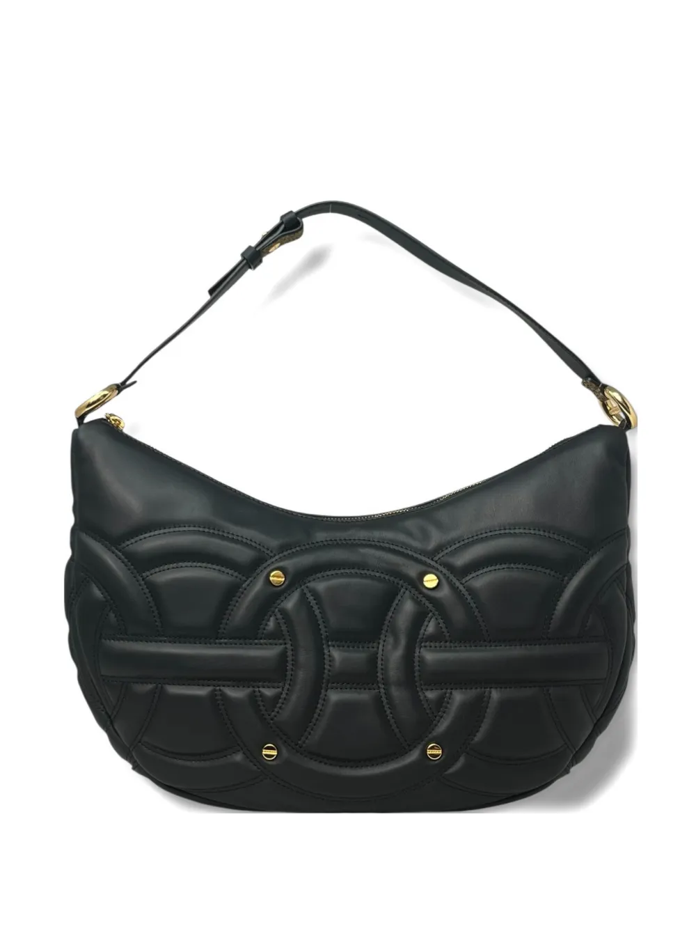 Borbonese Medium Rondo´ Shoulder Bag In Black