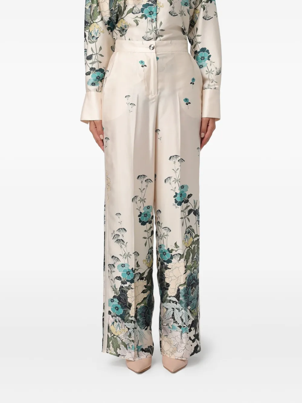 LIU JO floral-print trousers | Neutrals | Image 1