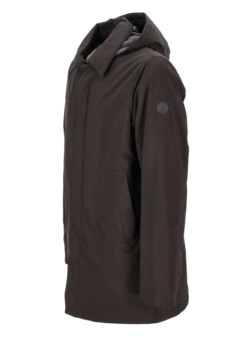 People Of Shibuya TAKUYIA jas met capuchon Bruin