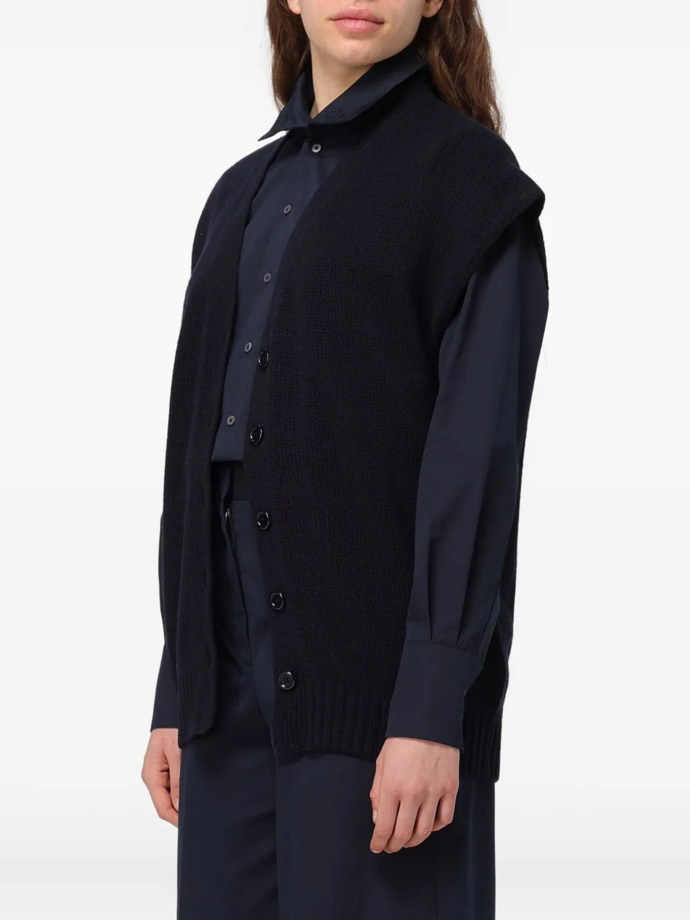 Fabiana Filippi Mouwloos vest Zwart