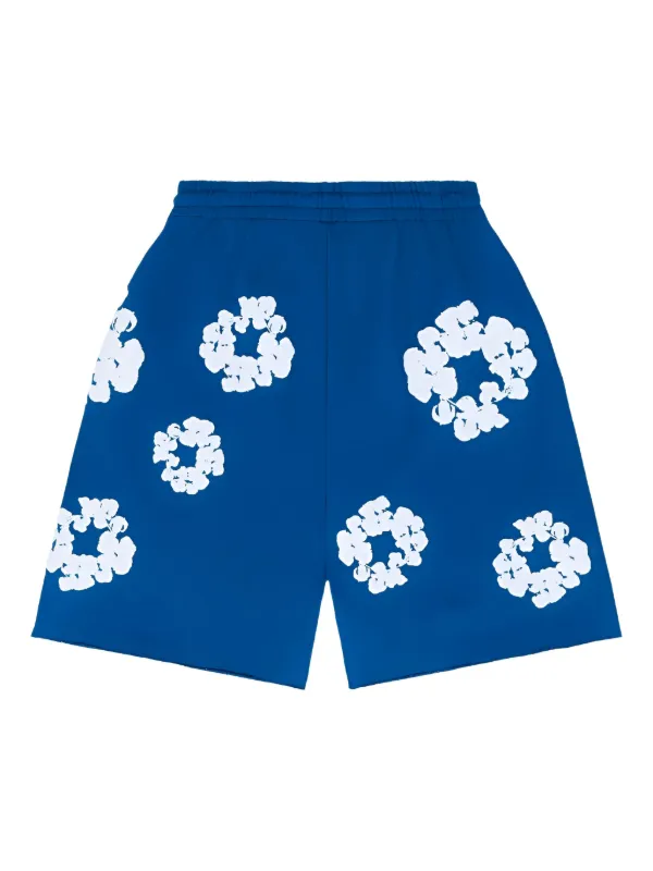 Denim Tears Denim Tears Elasticated Track Shorts | Blue | FARFETCH