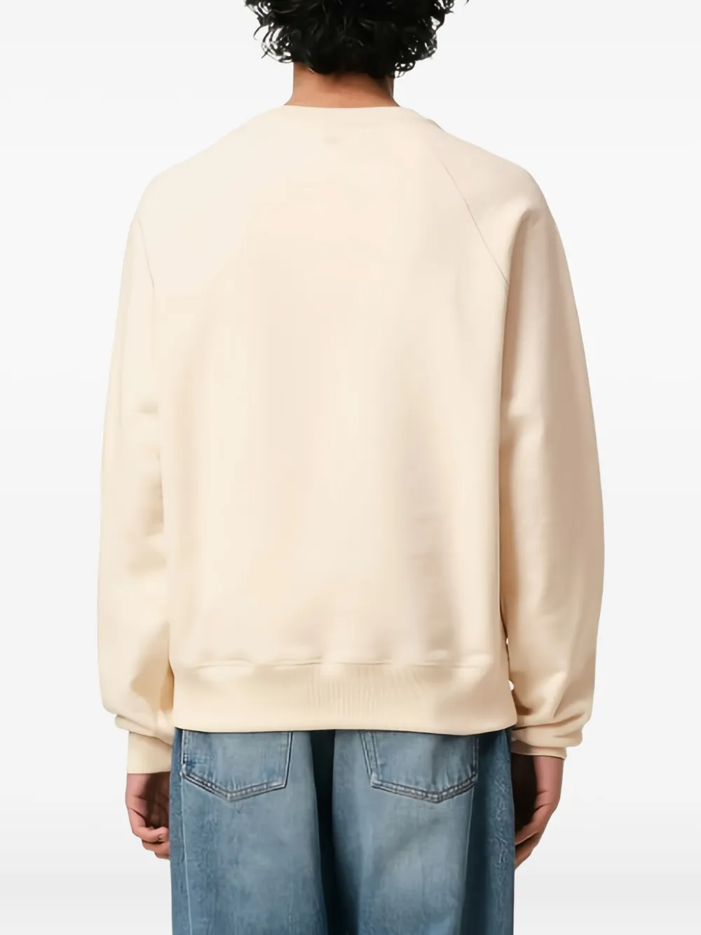 AMI Paris Sweater met borduurwerk Beige