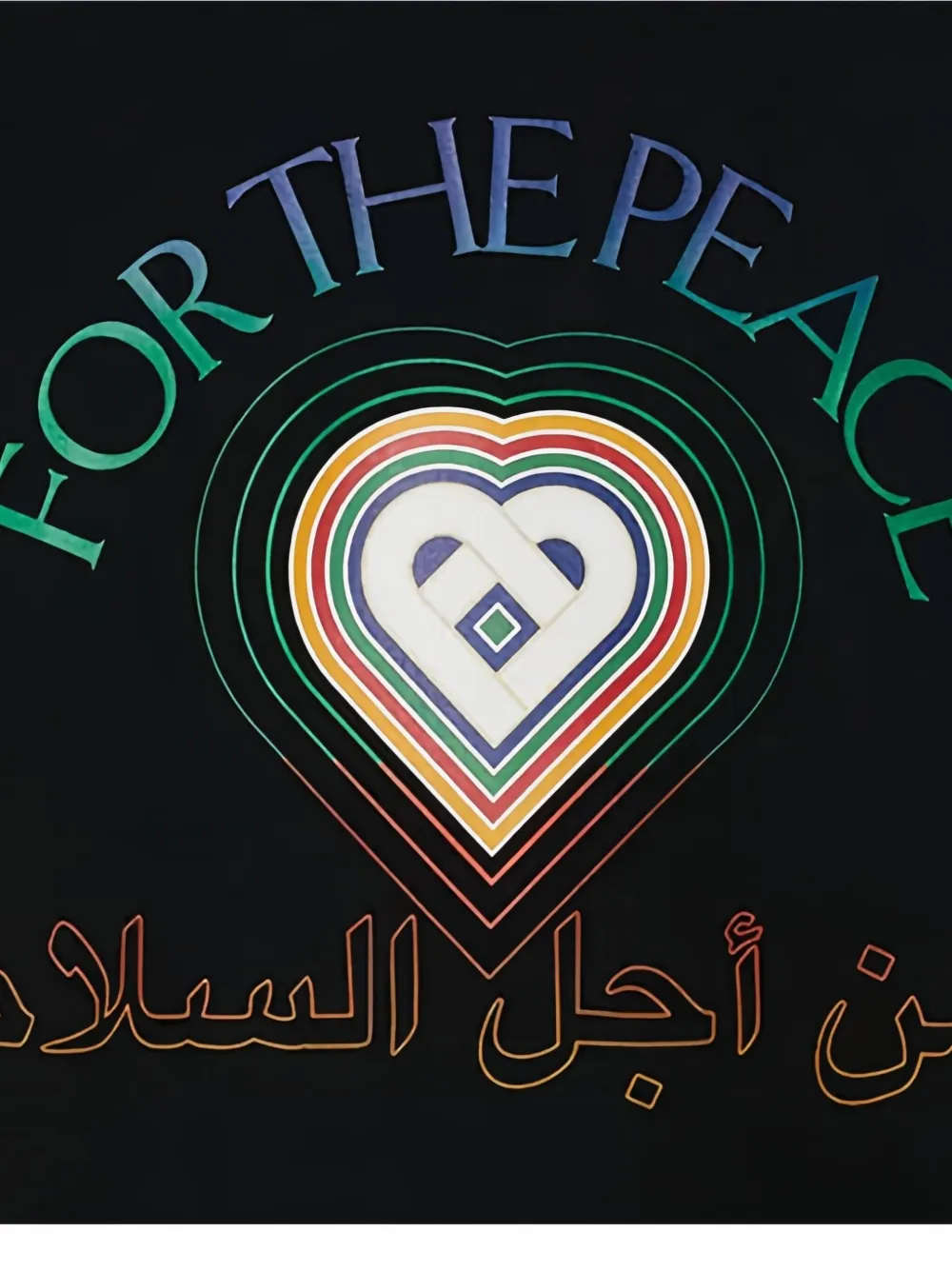 Casablanca For The Peace T-shirt met ronde hals Zwart