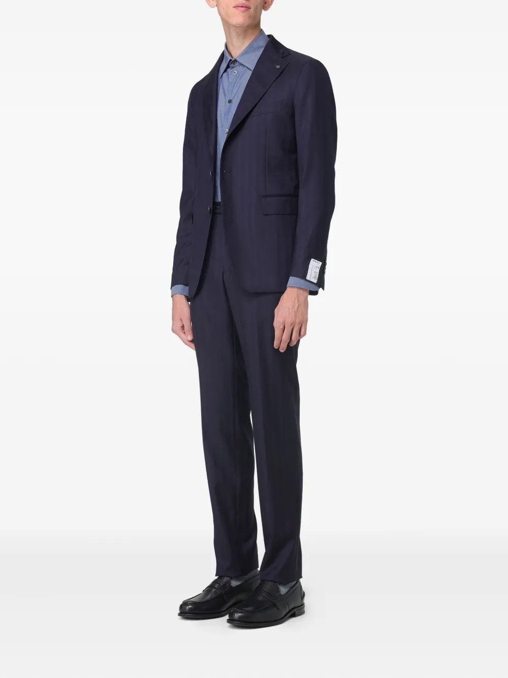 Tagliatore Pak met visgraatpatroon Blauw