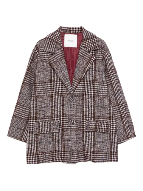 Miss Grant Kids checked single-breasted blazer