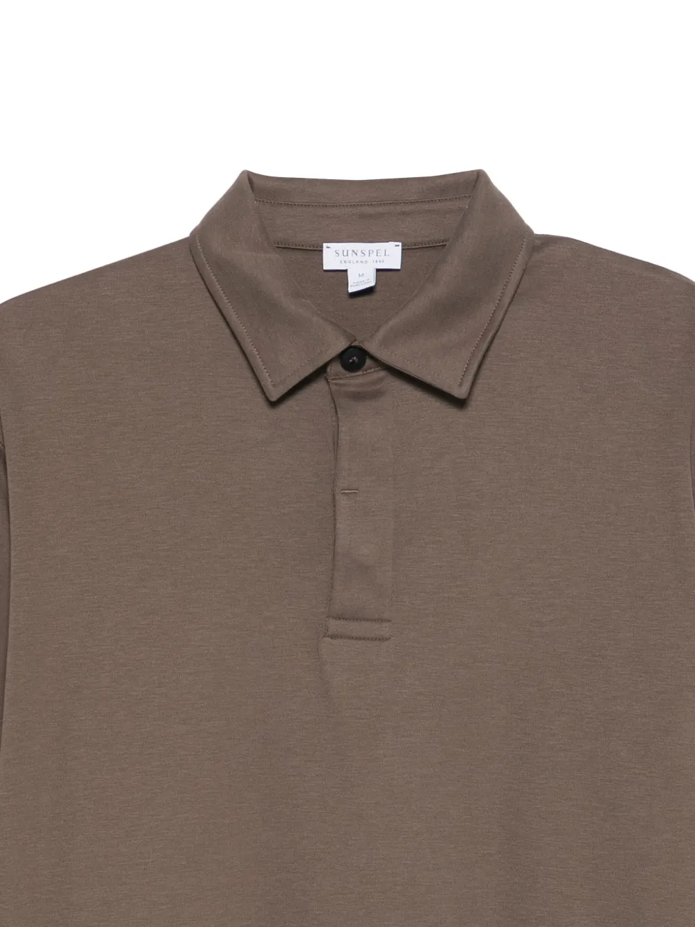 Sunspel Poloshirt met lange mouwen Bruin