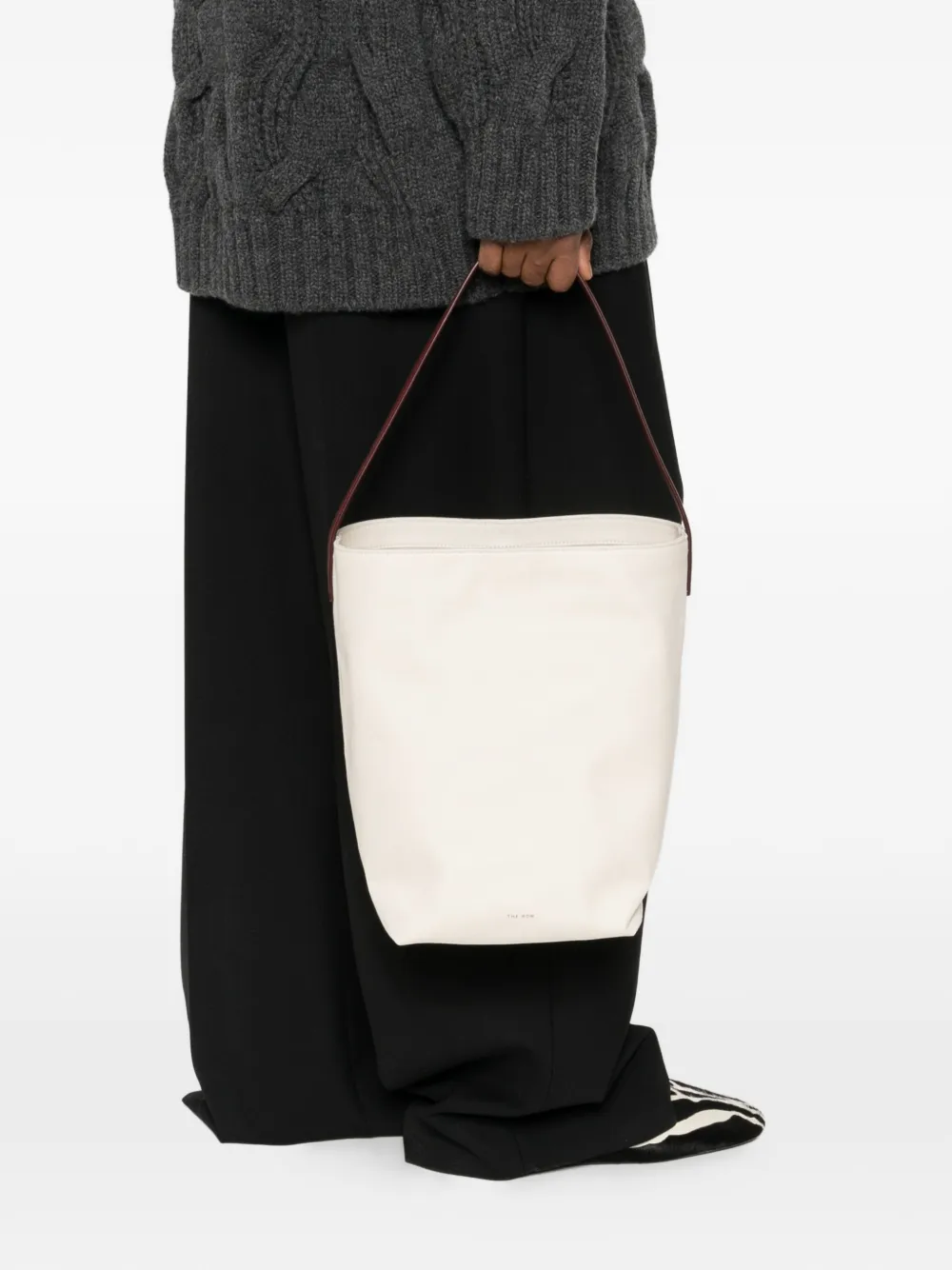 The Row Medium Park North/south Canvas Tote In Neutral