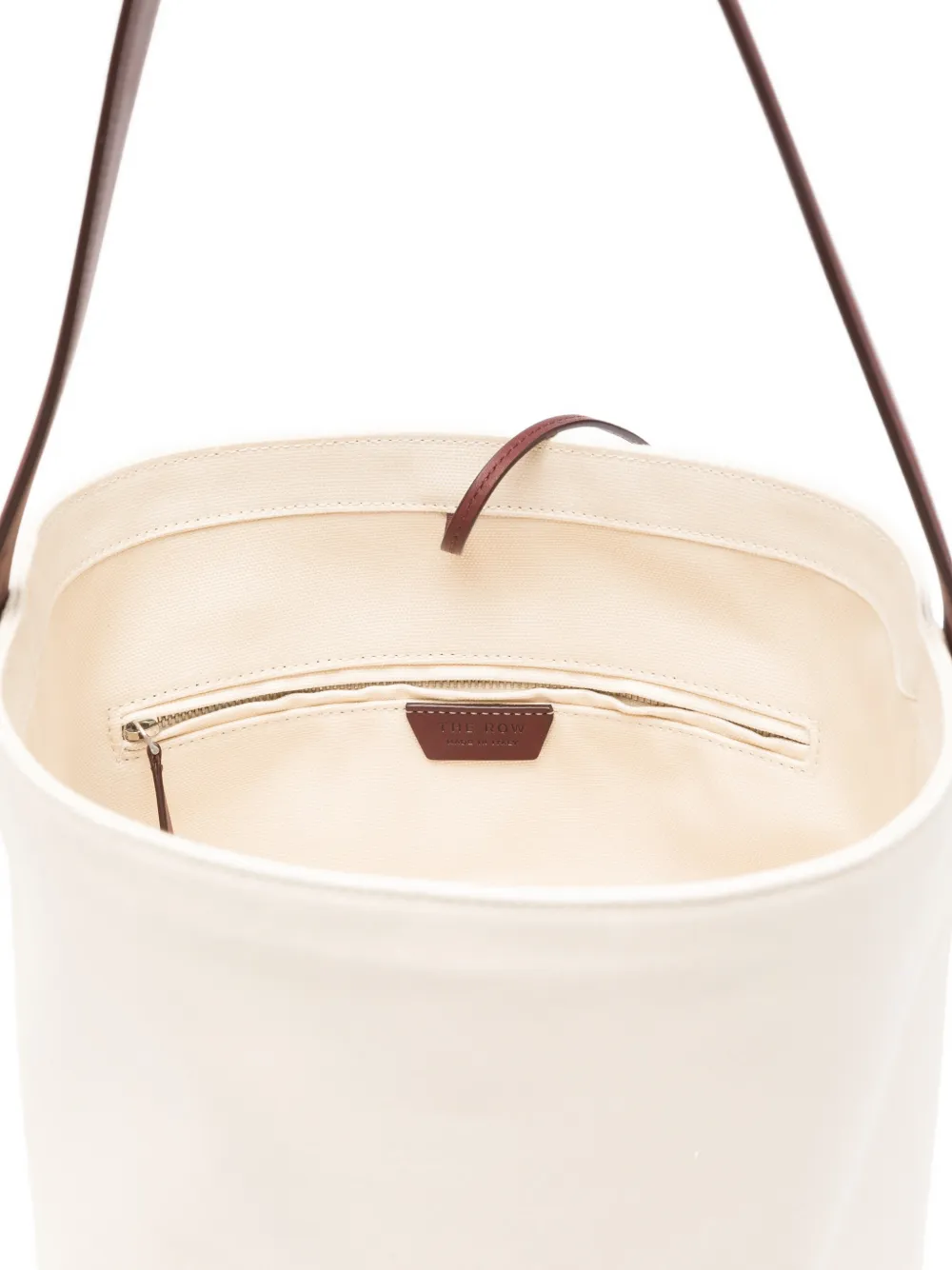 The Row Medium Park North/south Canvas Tote In Neutral