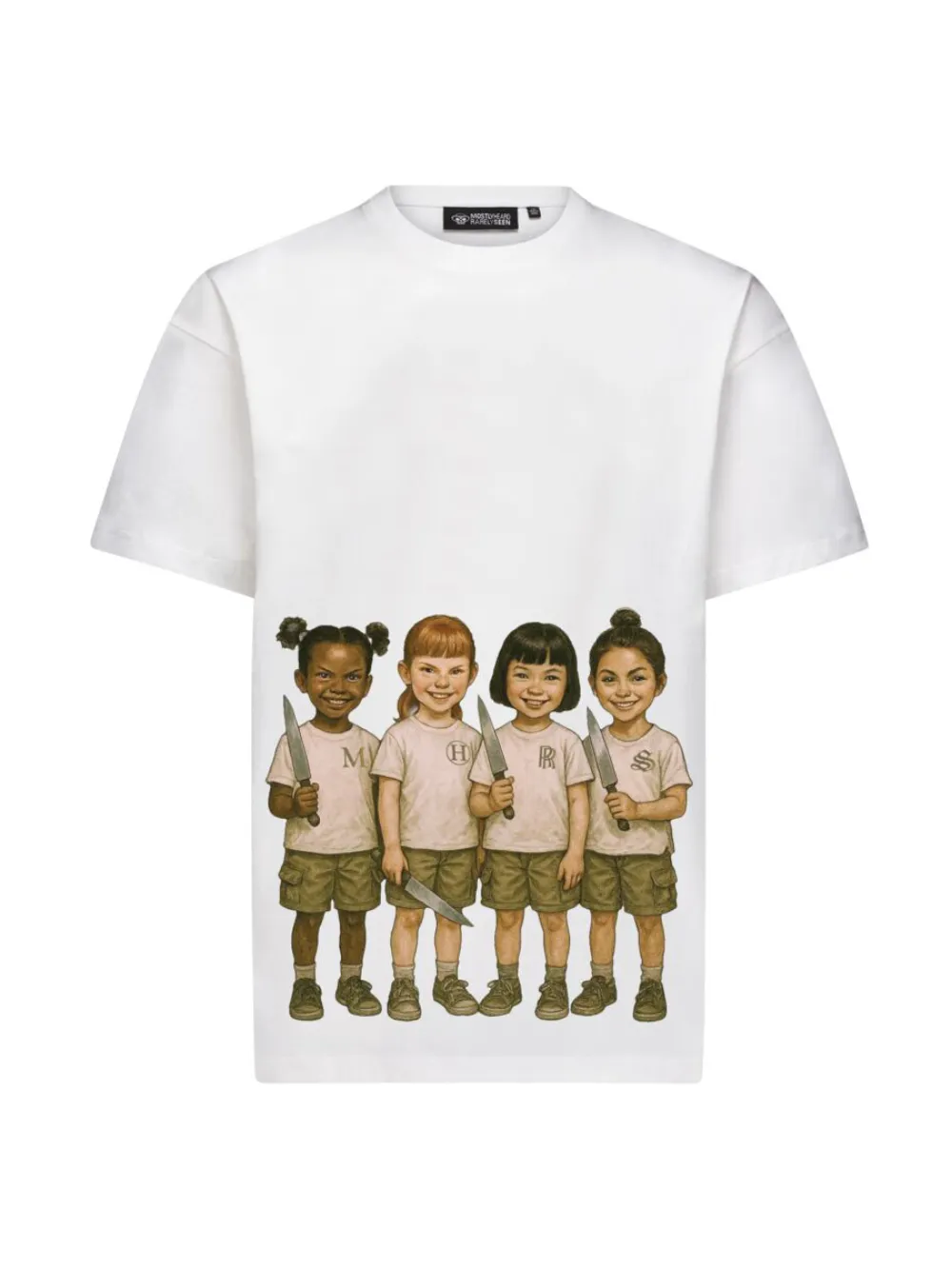 Mostly Heard Rarely Seen T-shirt Culturally Inappropriate Girlscout - Bianco