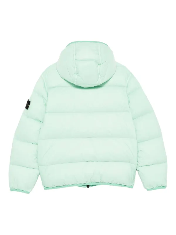 Stone Island Junior フーデッド パデッドジャケット | グリーン
