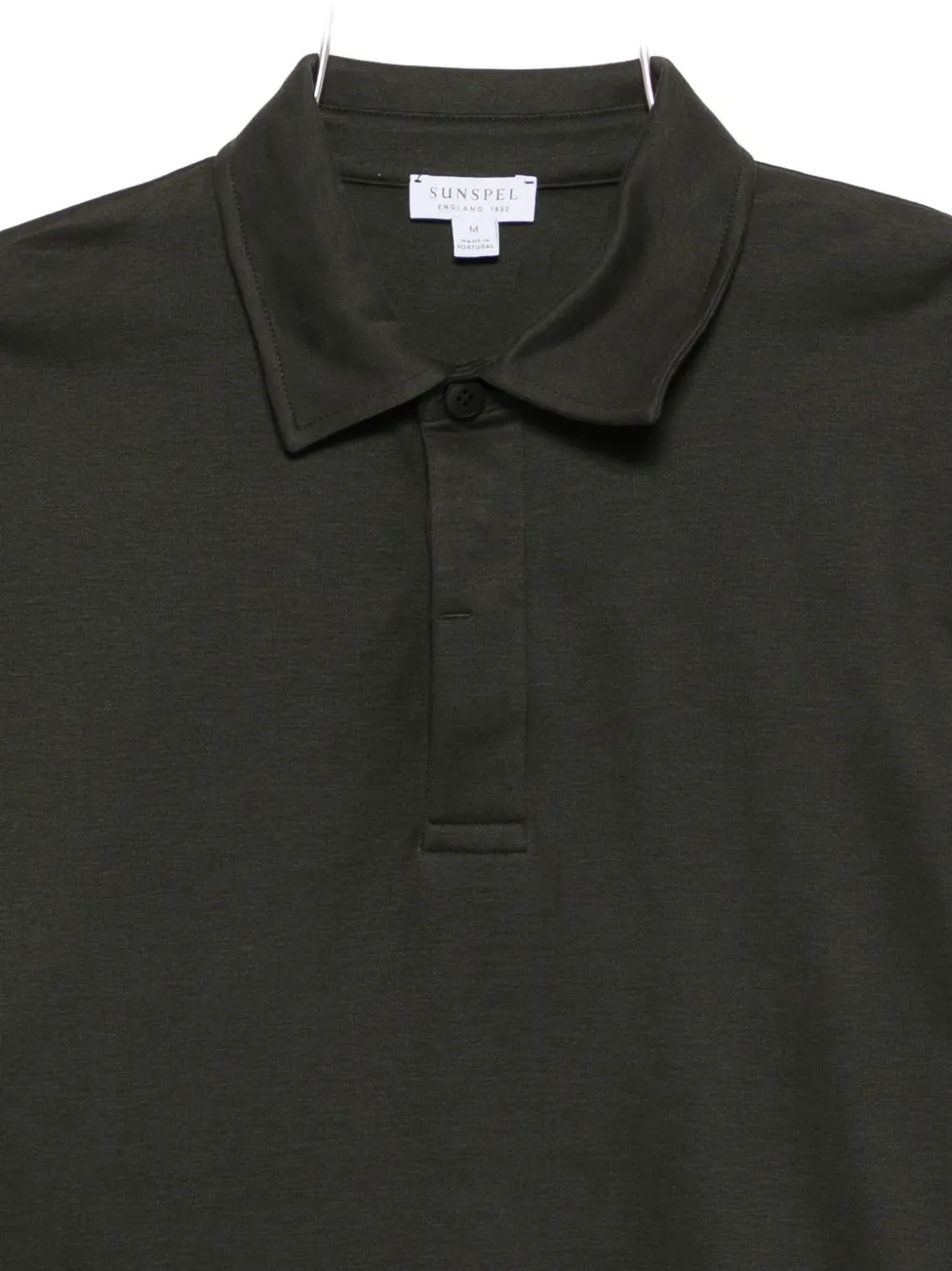 Sunspel Long-sleeve Polo Shirt In Black