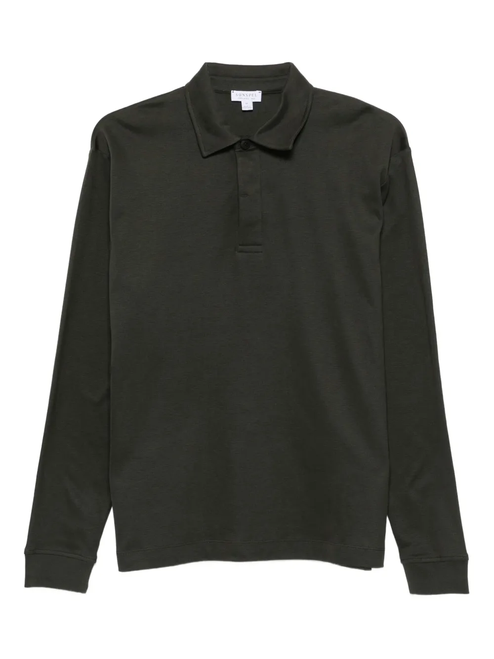 Sunspel Langärmeliges Poloshirt | Grün | Image 1