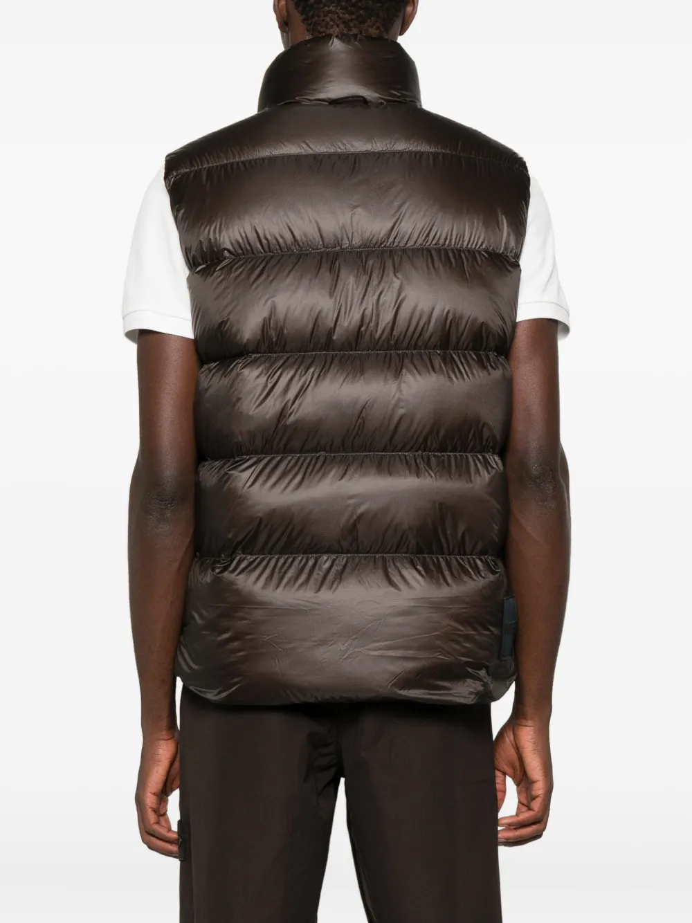 Outhere Zip Puffer Gilet In Brown