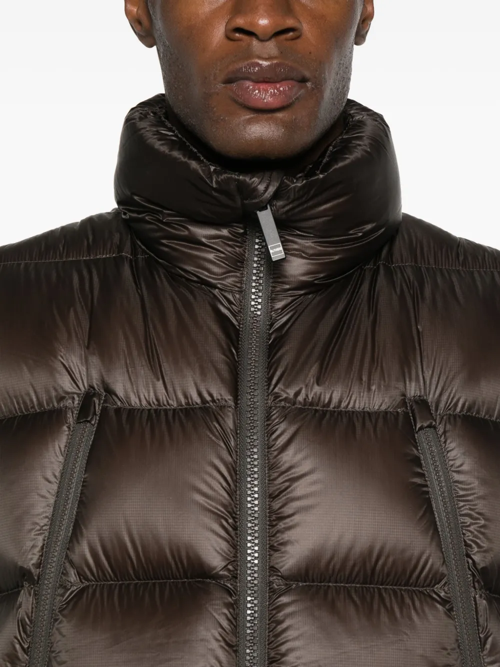 Outhere Zip Puffer Gilet In Brown