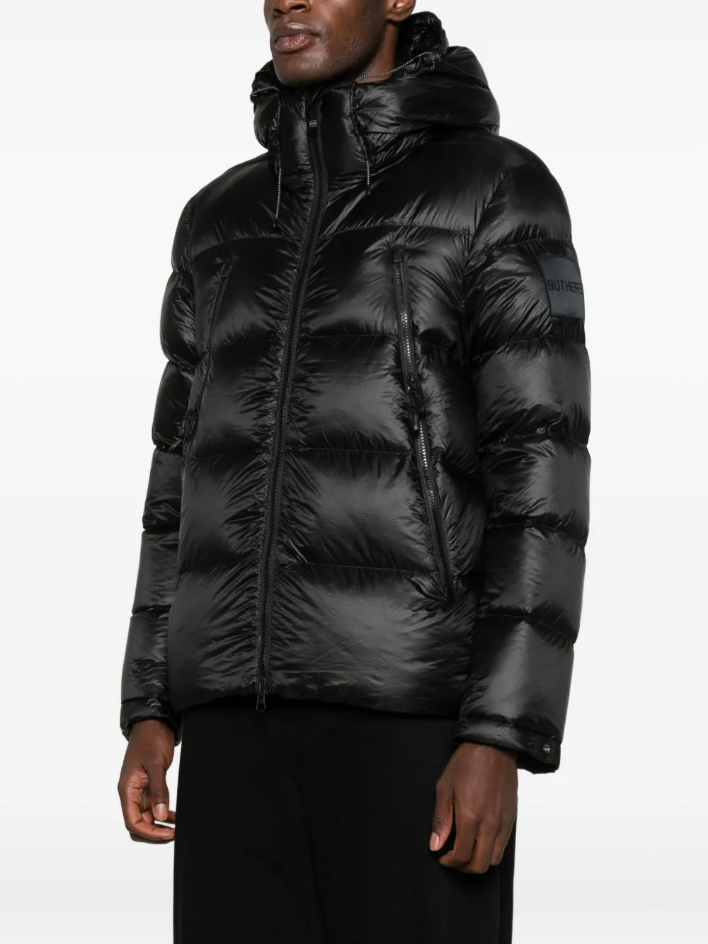 OUTHERE Gewatteerd jack met capuchon Zwart