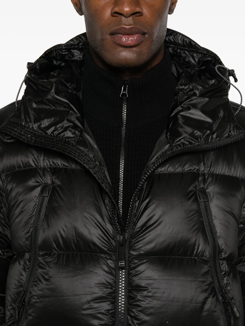 OUTHERE Gewatteerd jack met capuchon Zwart