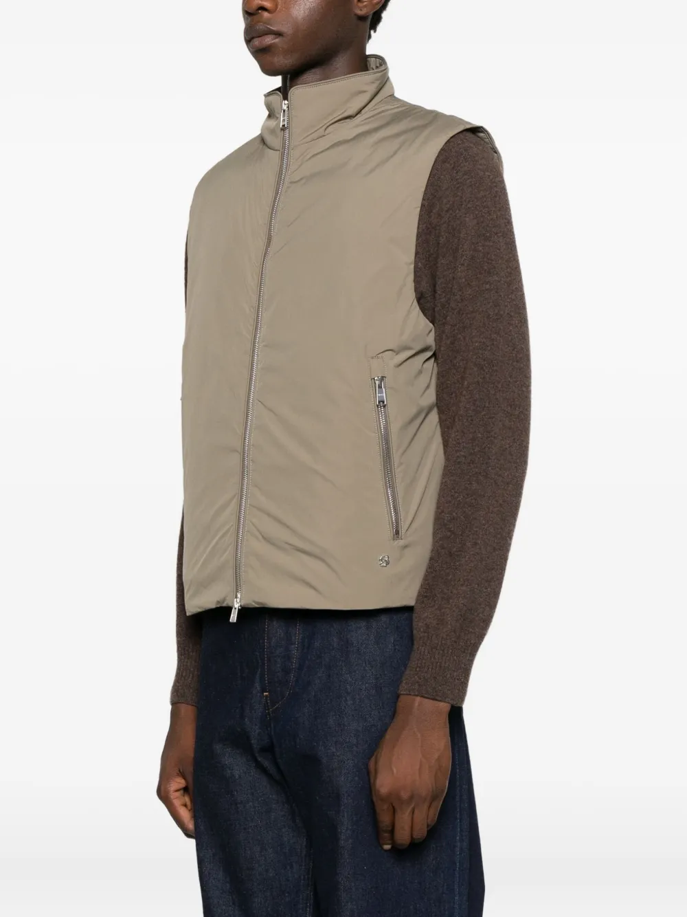 BOSS Mouwloos gilet Bruin