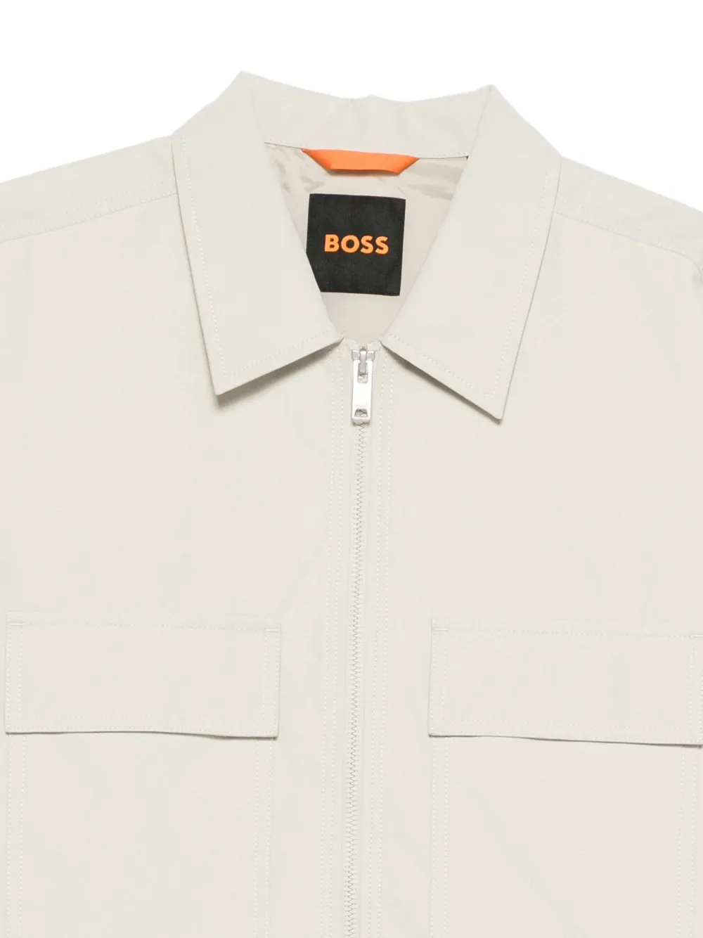 BOSS Shirtjack met rits Beige