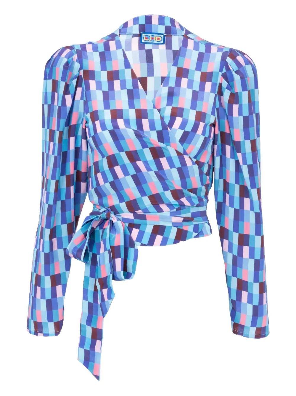 Lhd blouse Odalys à motif géométrique | bleu | Image 1
